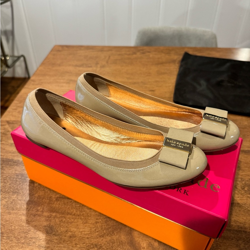 Kate spade camel bow flat